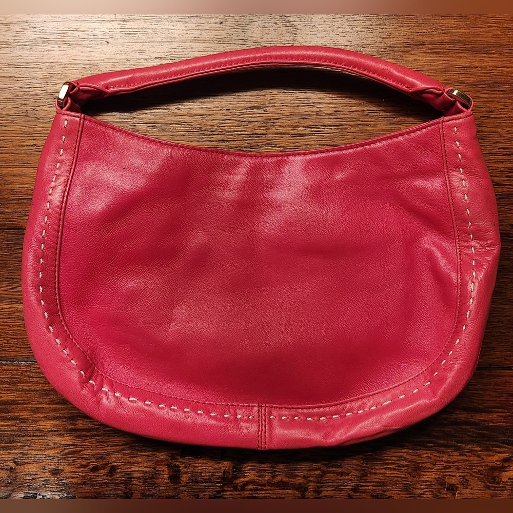ANN TAYLOR VINTAGE HOT PINK LEATHER BAG *NWT*